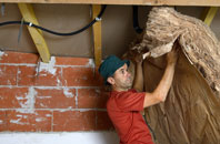 Northward tapered roof insulation